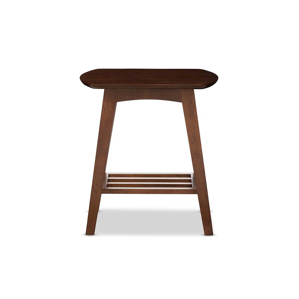 Sacramento Mid-century Modern Scandinavian Style Dark Walnut End Table
