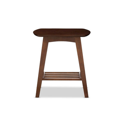 Sacramento Mid-century Modern Scandinavian Style Dark Walnut End Table