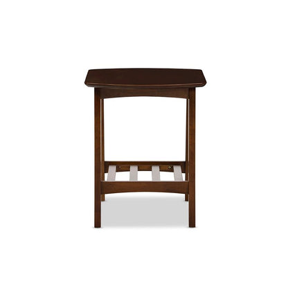 Sacramento Mid-century Modern Scandinavian Style Dark Walnut End Table