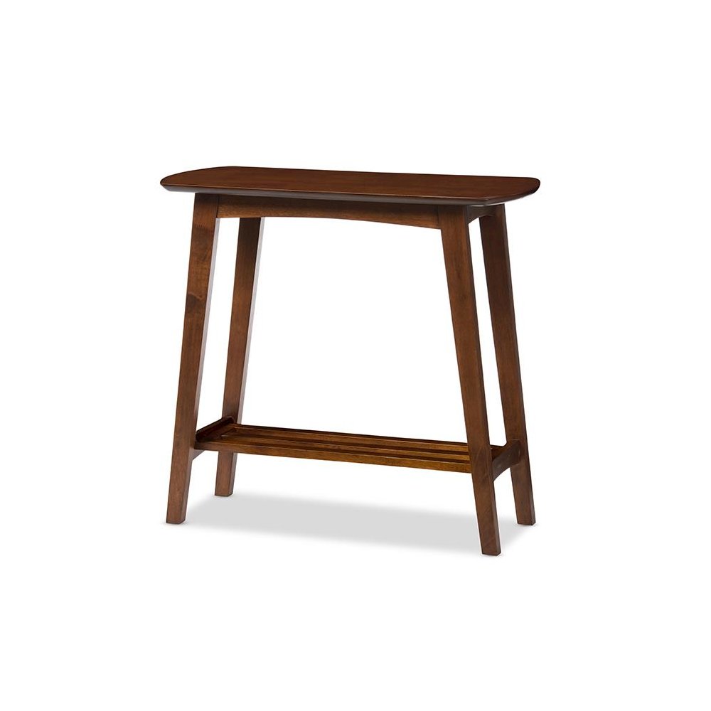 Sacramento Mid-century Modern Scandinavian Style Dark Walnut Console Table