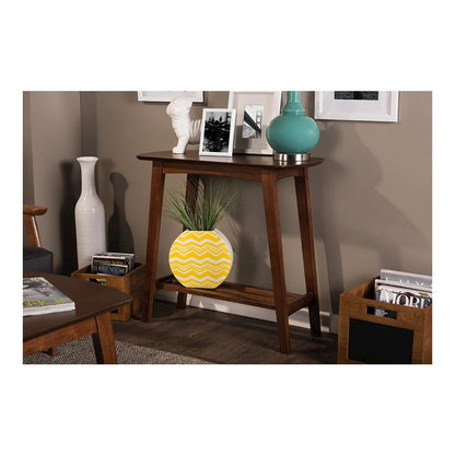 Sacramento Mid-century Modern Scandinavian Style Dark Walnut Console Table