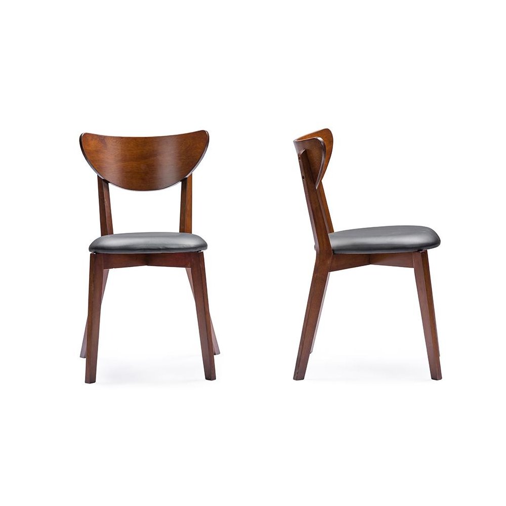 Sumner Mid-Century Style "Walnut" Brown 5-Piece Dining Set