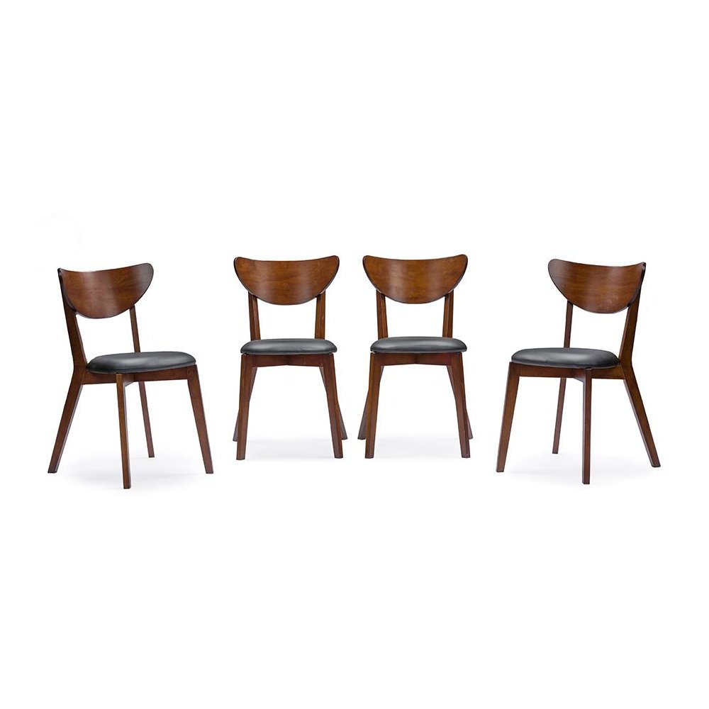 Sumner Mid-Century Style "Walnut" Brown 5-Piece Dining Set