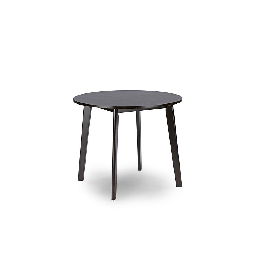 Baxton Studio Debbie Mid-Century Dark Brown Wood Round Dining Table