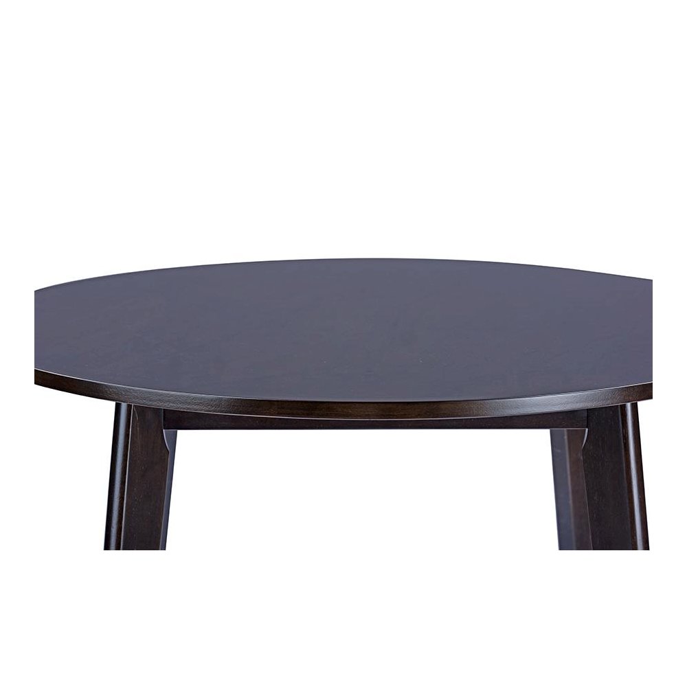 Baxton Studio Debbie Mid-Century Dark Brown Wood Round Dining Table