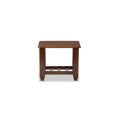 Cherry Finished Brown Wood Living Room Occasional End Table