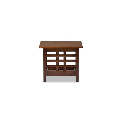 Cherry Finished Brown Wood Living Room Occasional End Table