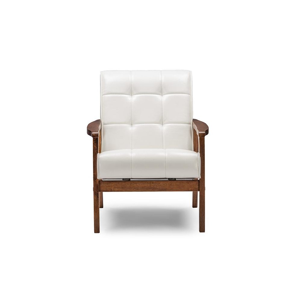 Baxton Studio Mid-Century Masterpieces Club Chair - White
