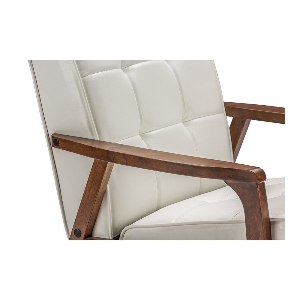 Baxton Studio Mid-Century Masterpieces Club Chair - White