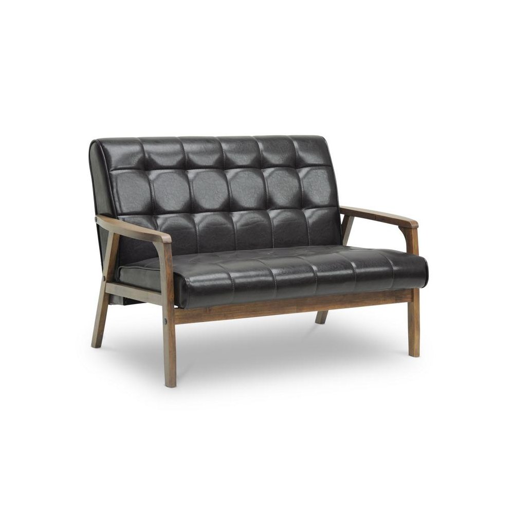 Baxton Studio Mid-Century Masterpieces Loveseat-Brown