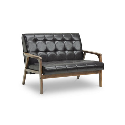 Baxton Studio Mid-Century Masterpieces Loveseat-Brown