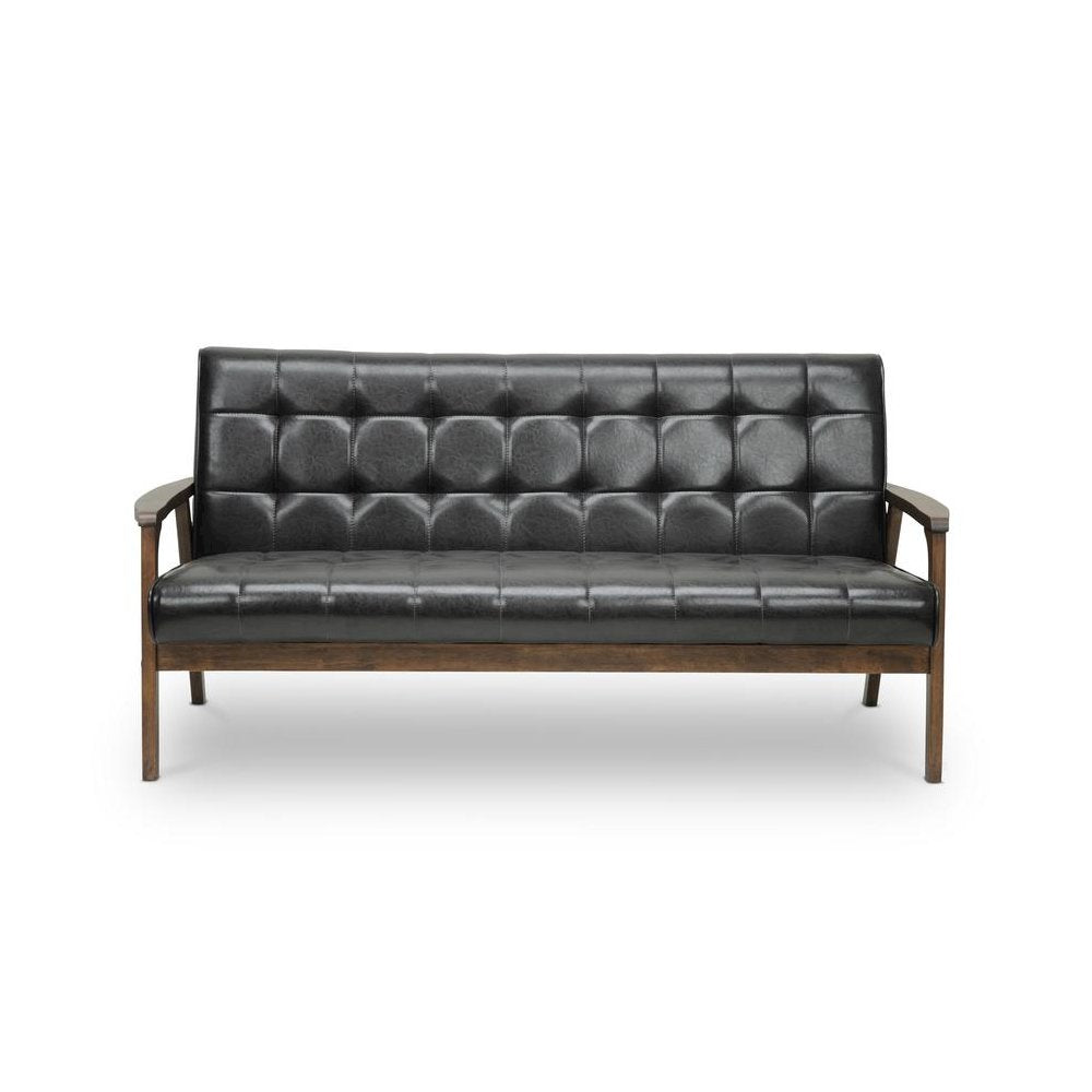 Baxton Studio Mid-Century Masterpieces Sofa-Brown
