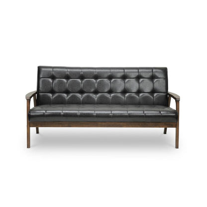 Baxton Studio Mid-Century Masterpieces Sofa-Brown