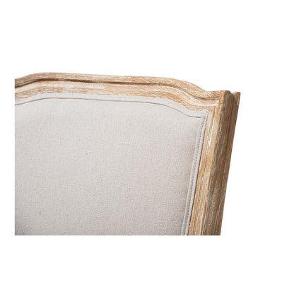 Beige Fabric Upholstered Dining Side Chair