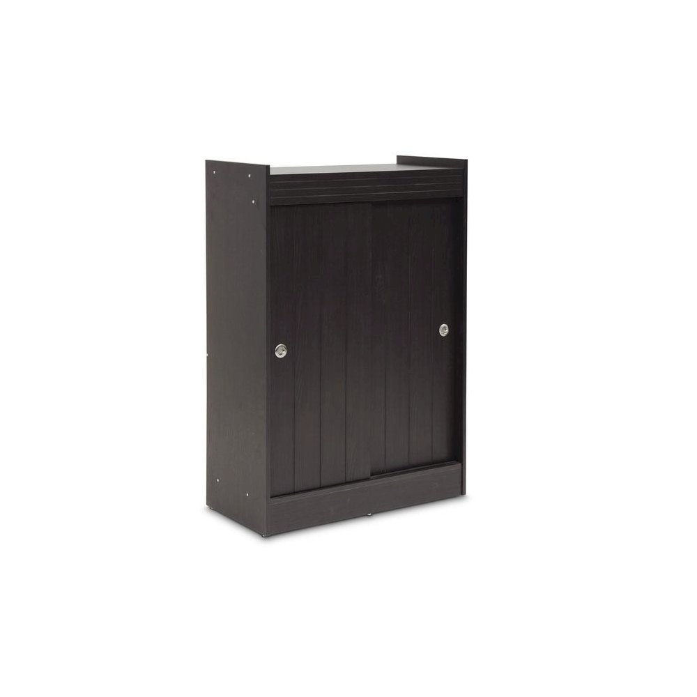 Baxton Studio Espresso Shoe-Rack Cabinet
