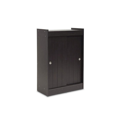Baxton Studio Espresso Shoe-Rack Cabinet
