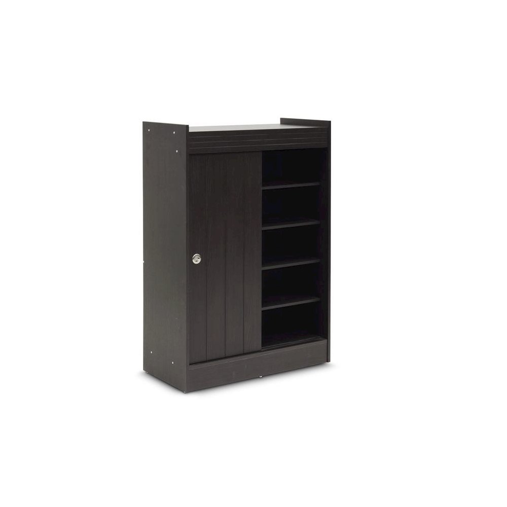 Baxton Studio Espresso Shoe-Rack Cabinet