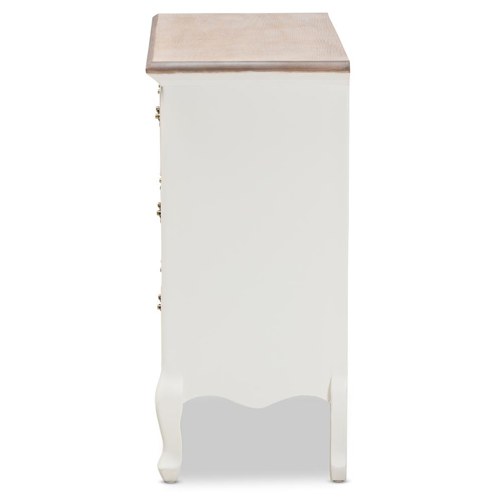Oak Finished 4-Drawer Accent Storage Cabinet