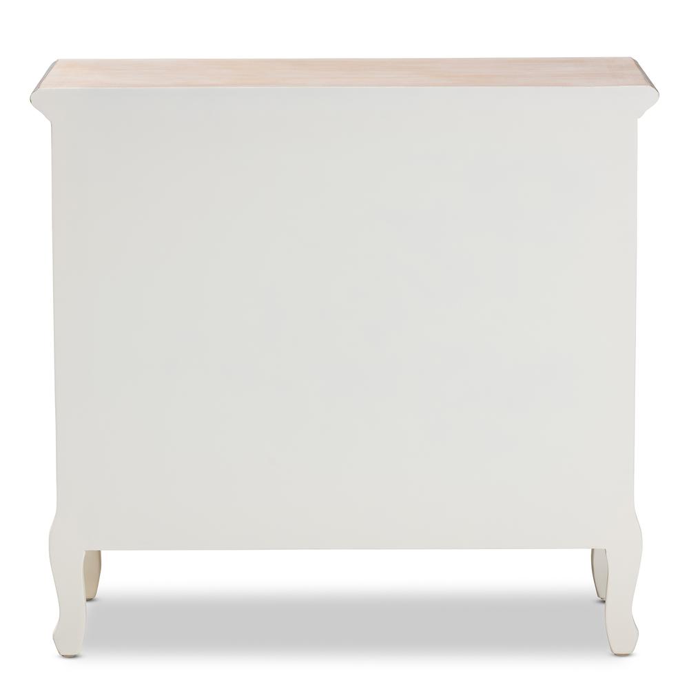 Oak Finished 4-Drawer Accent Storage Cabinet
