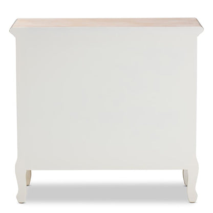 Oak Finished 4-Drawer Accent Storage Cabinet