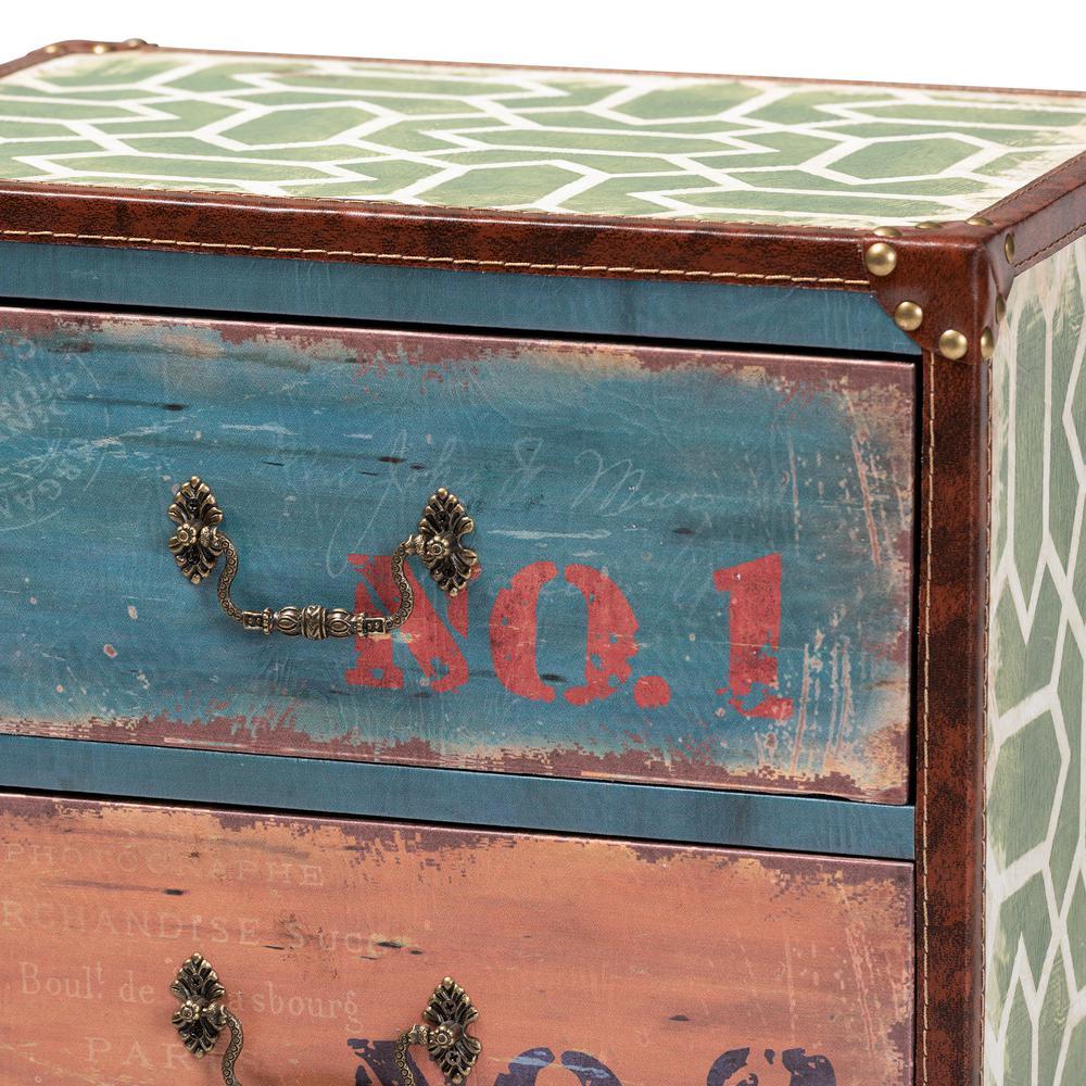 Inspired Multicolor Finished Wood 4-Drawer Accent Storage Cabinet