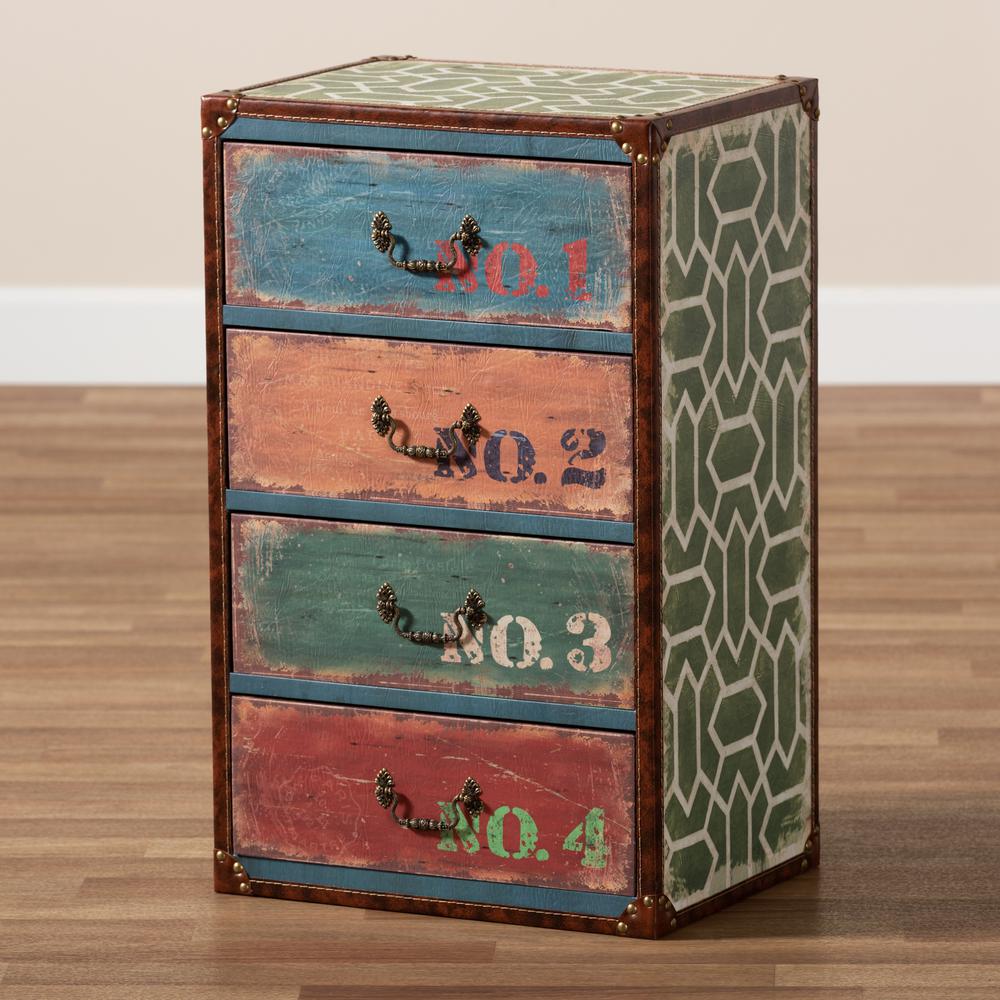 Inspired Multicolor Finished Wood 4-Drawer Accent Storage Cabinet
