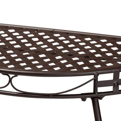 Baxton Studio Laraine Modern and Contemporary Brown Metal Outdoor Console Table