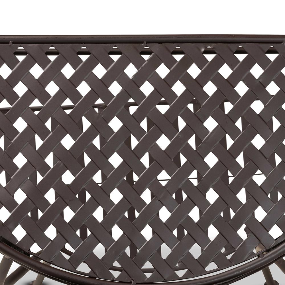 Baxton Studio Laraine Modern and Contemporary Brown Metal Outdoor Console Table