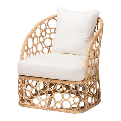 Prisca Bohemian Light Honey Rattan Accent Chair