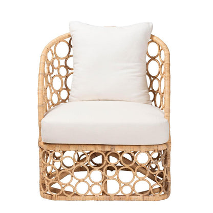Prisca Bohemian Light Honey Rattan Accent Chair