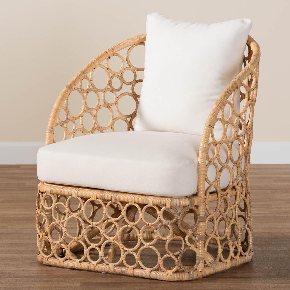 Prisca Bohemian Light Honey Rattan Accent Chair