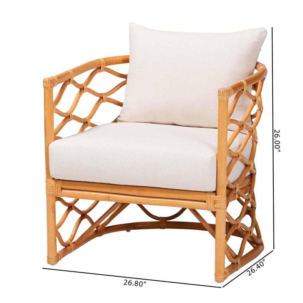 Acelynn Bohemian Light Honey Rattan Arm Chair