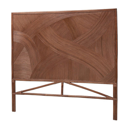 Elettra Bohemian Dark Brown Rattan King Size Standalone Headboard