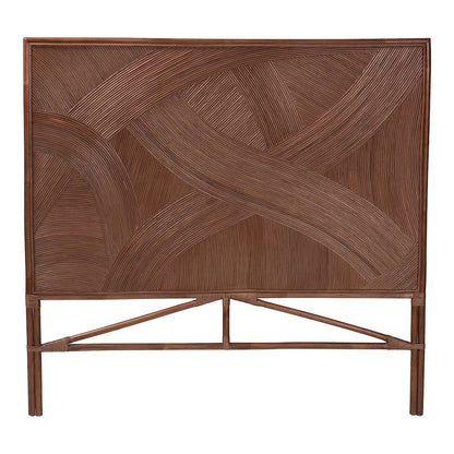 Elettra Bohemian Dark Brown Rattan King Size Standalone Headboard