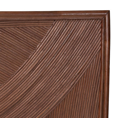 Elettra Bohemian Dark Brown Rattan King Size Standalone Headboard