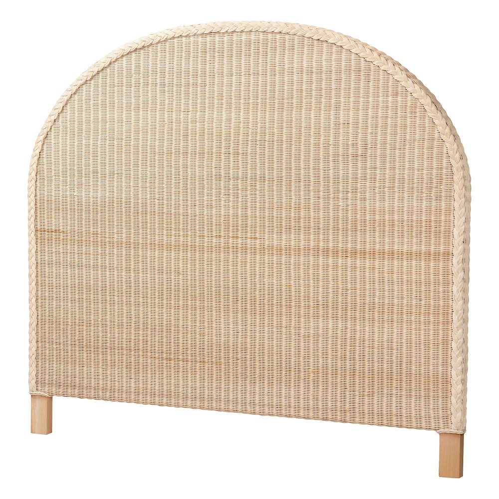 Lanica Japandi Sun Bleached Rattan Queen Size Standalone Headboard