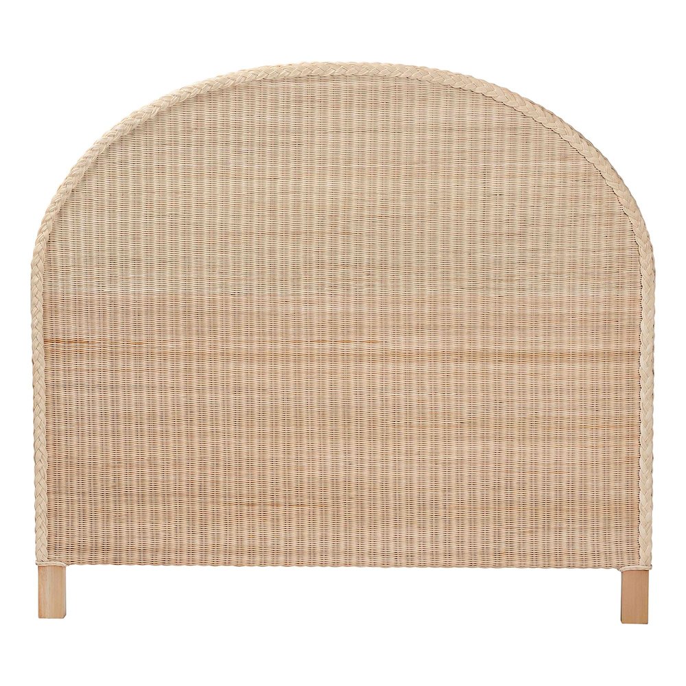 Lanica Japandi Sun Bleached Rattan Queen Size Standalone Headboard