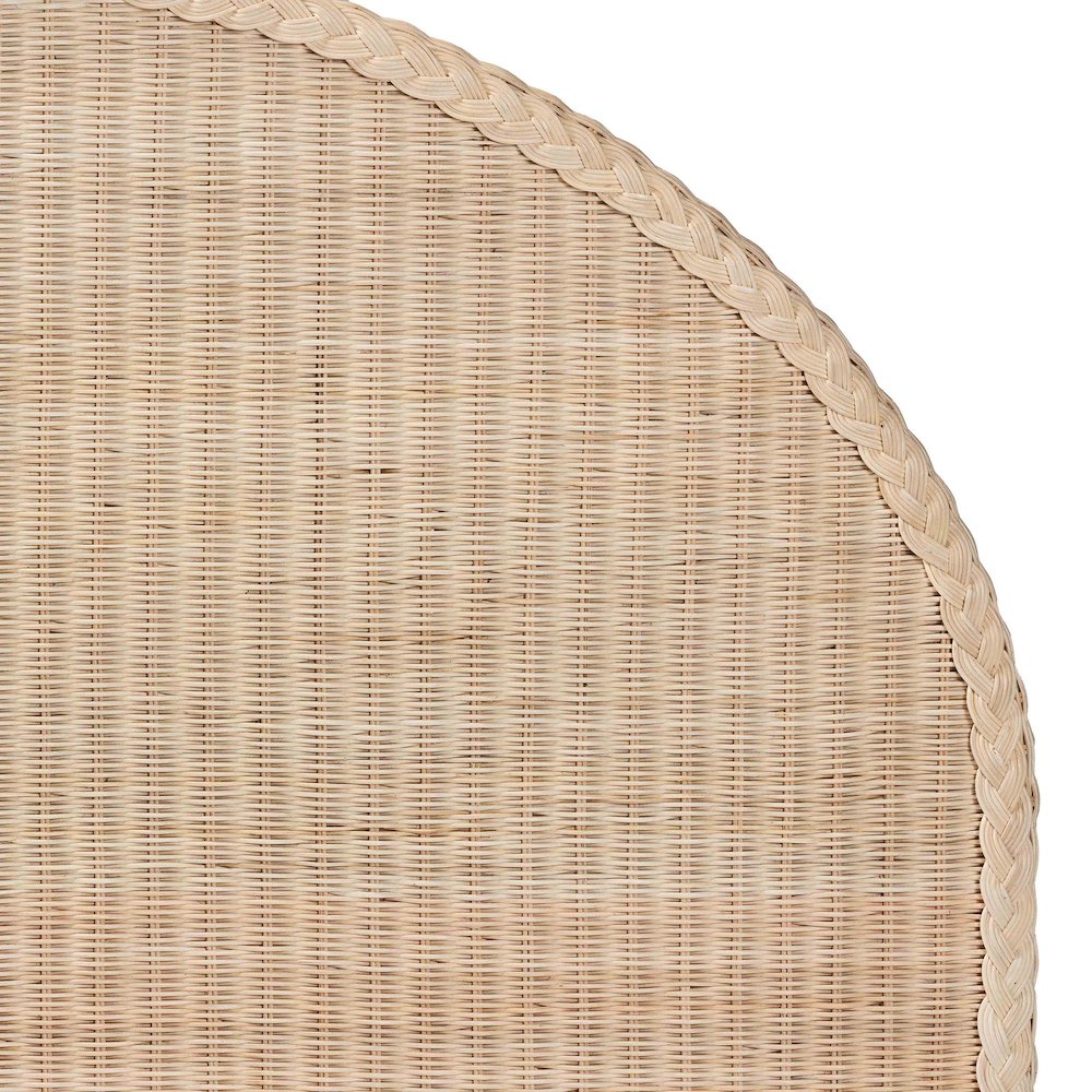 Lanica Japandi Sun Bleached Rattan Queen Size Standalone Headboard