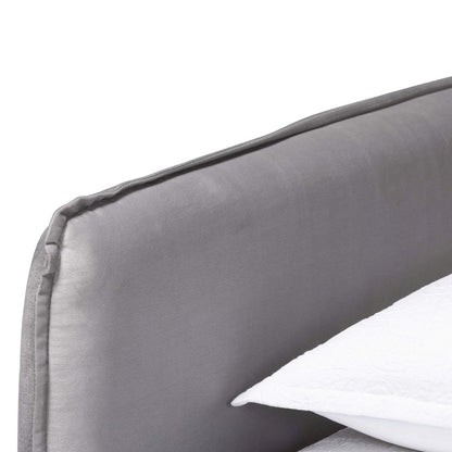 Finch Modern Light Grey Velvet Fabric Full Size Daybed with Trundle