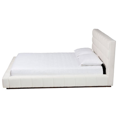 Studio Braylin Glam and Luxe Teddy-Bear Fabric King Size Platform Bed