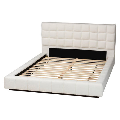Studio Braylin Glam and Luxe Teddy-Bear Fabric King Size Platform Bed
