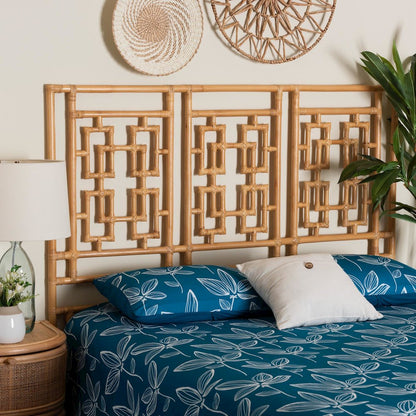 Galvan Bohemian Natural Rattan Queen Size Standalone Headboard