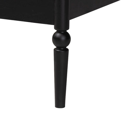 Lucera Mid-Century Black Full Size Bobbin Bed