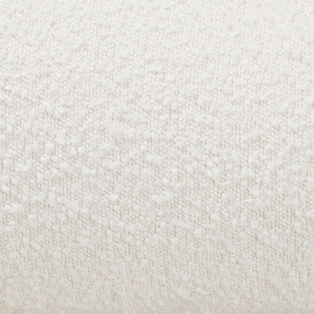 Cherise Modern Cream Boucle Fabric King Floating Bed with Built-In Shelves