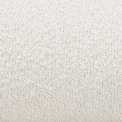 Cherise Modern Cream Boucle Fabric King Floating Bed with Built-In Shelves