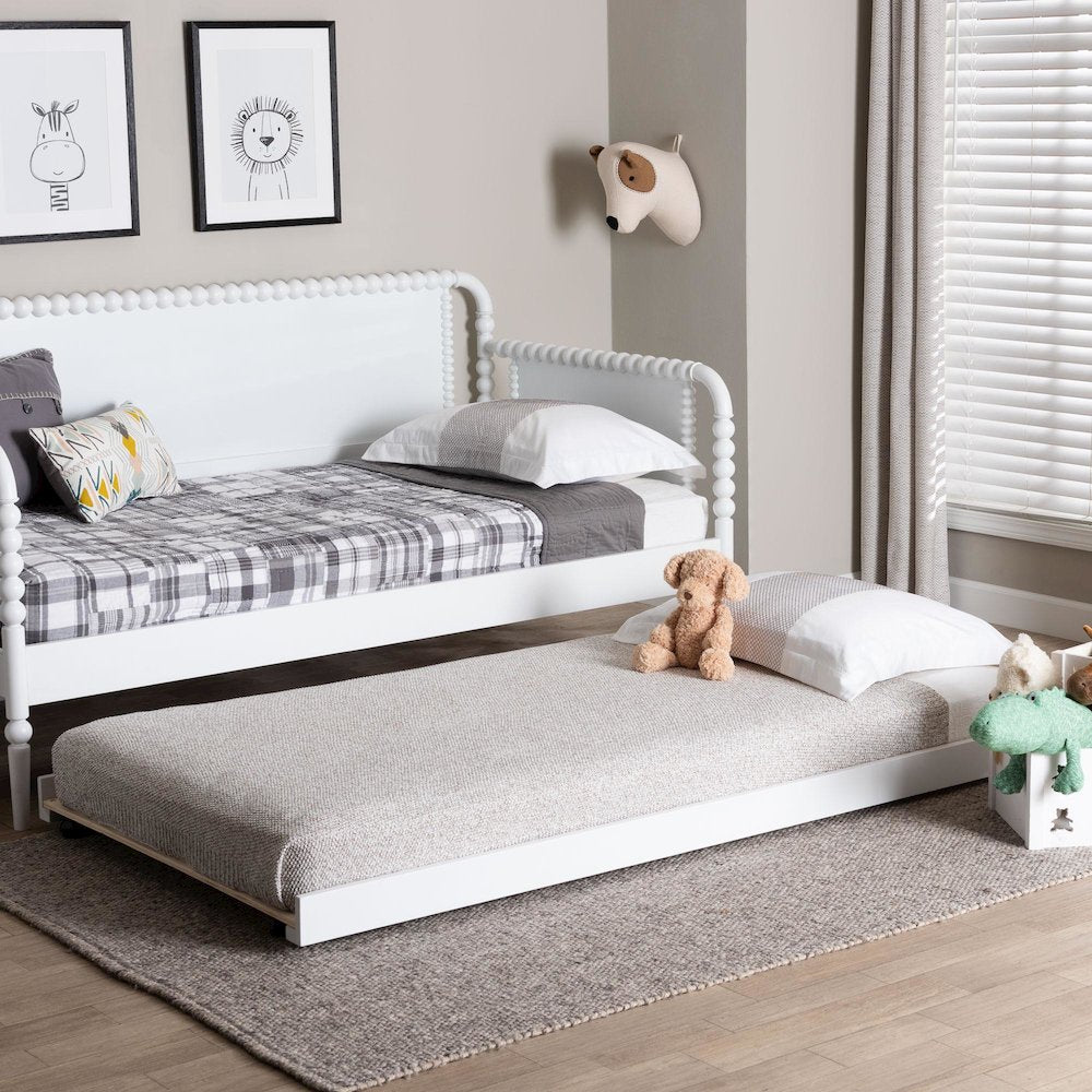 Trundle - Underbed Low-Profile Rolling Base, Twin, White