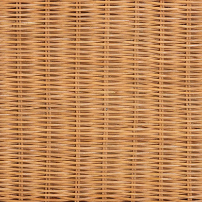Natural Rattan Bed - Coastal Boho Bed Frame with Scalloped Headboard, King