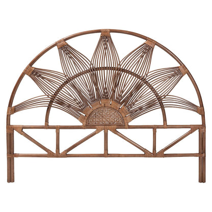 Headboard with Sunburst Design - Boho Coastal Style Standalone Headboard, Queen