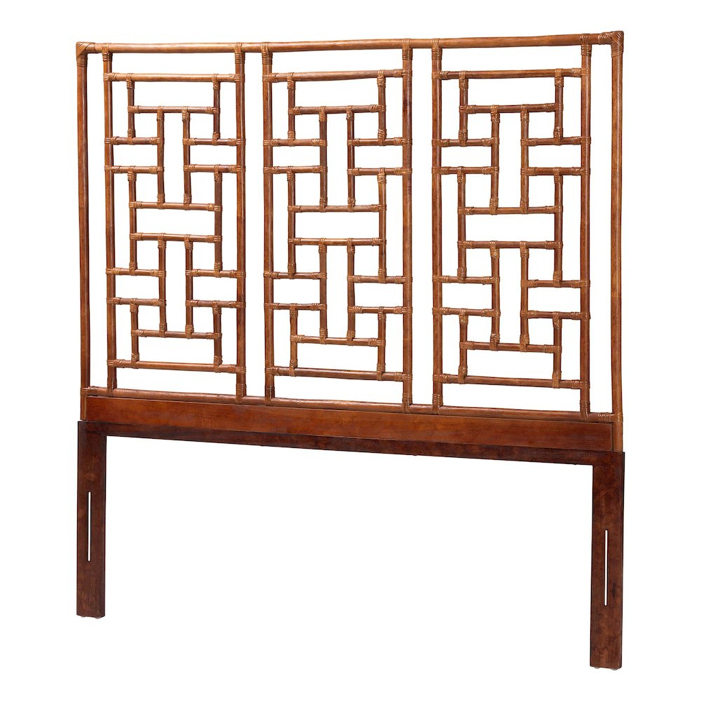 Natural Rattan Headboard, Handcrafted Coastal Boho Style Bedroom Backdrop, Queen