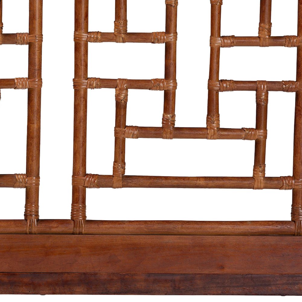 Natural Rattan Headboard, Handcrafted Coastal Boho Style Bedroom Backdrop, Queen